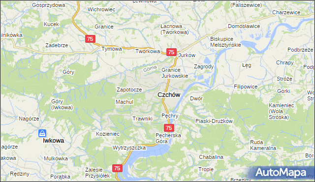 mapa Czchów, Czchów na mapie Targeo