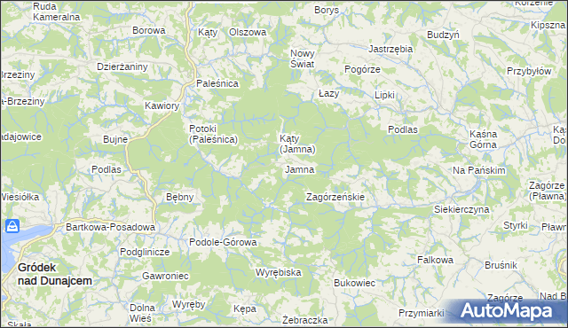 mapa Jamna, Jamna na mapie Targeo