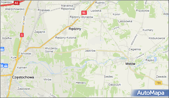 mapa Jaskrów, Jaskrów na mapie Targeo