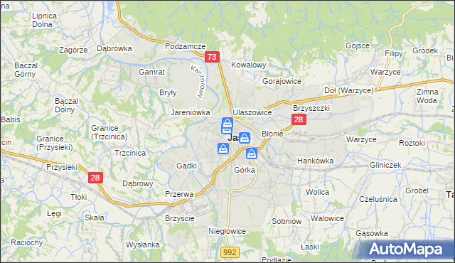 mapa Jasła, Jasło na mapie Targeo