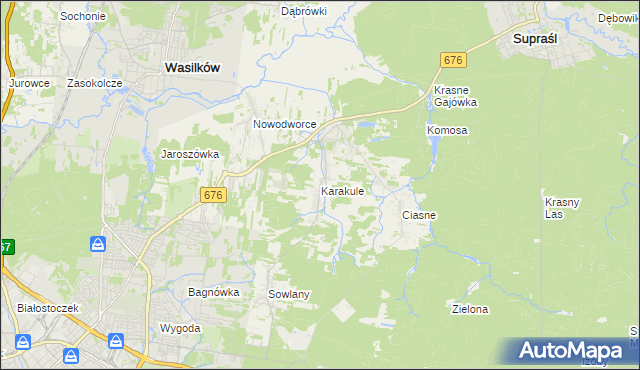 mapa Karakule, Karakule na mapie Targeo
