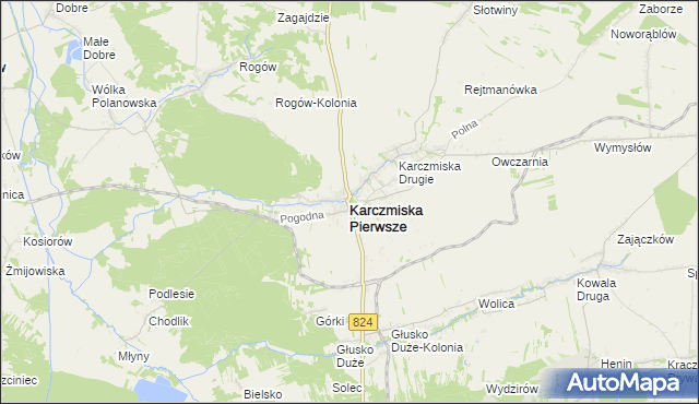 mapa Karczmiska Pierwsze, Karczmiska Pierwsze na mapie Targeo