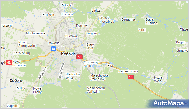 mapa Koczwara, Koczwara na mapie Targeo