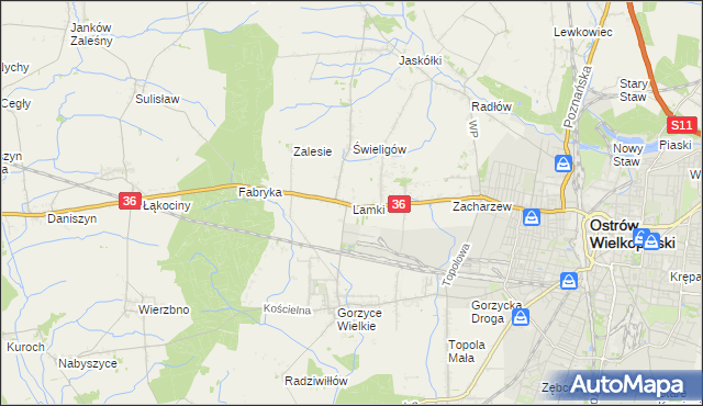 mapa Lamki, Lamki na mapie Targeo