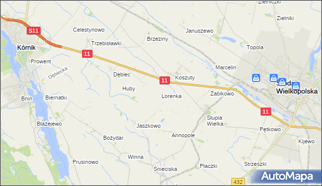 mapa Lorenka, Lorenka na mapie Targeo