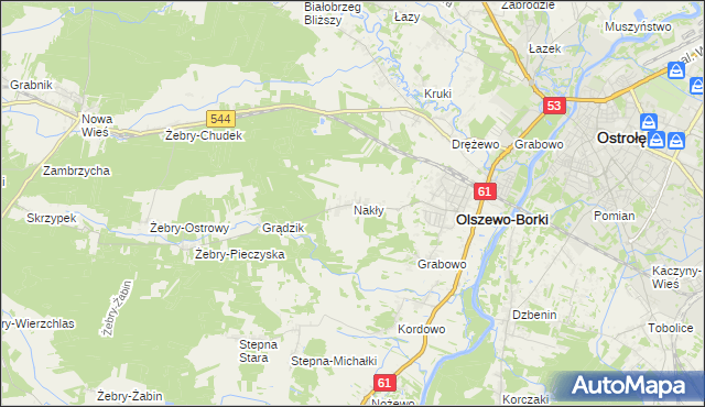 mapa Nakły, Nakły na mapie Targeo