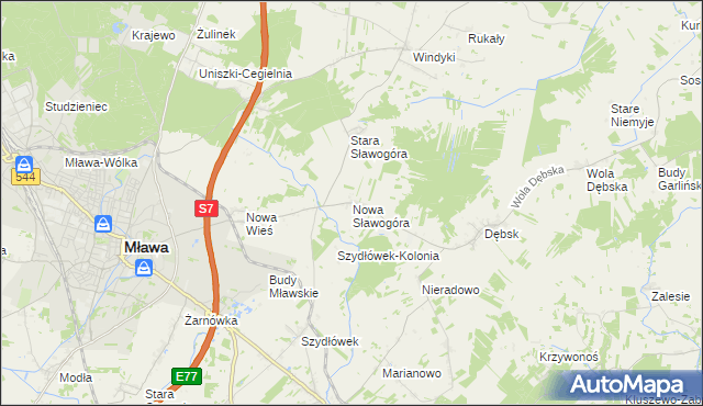 mapa Nowa Sławogóra, Nowa Sławogóra na mapie Targeo