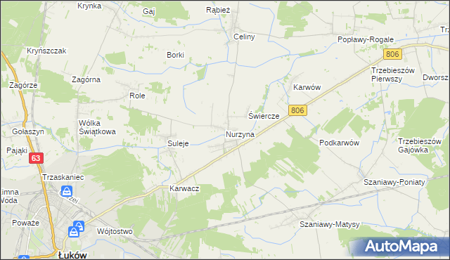 mapa Nurzyna, Nurzyna na mapie Targeo