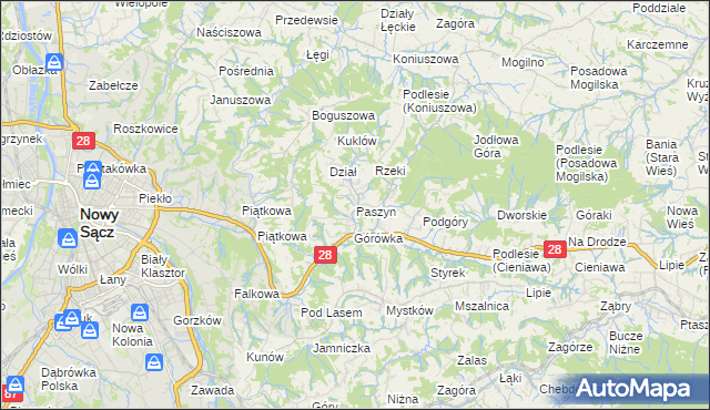 mapa Paszyn, Paszyn na mapie Targeo