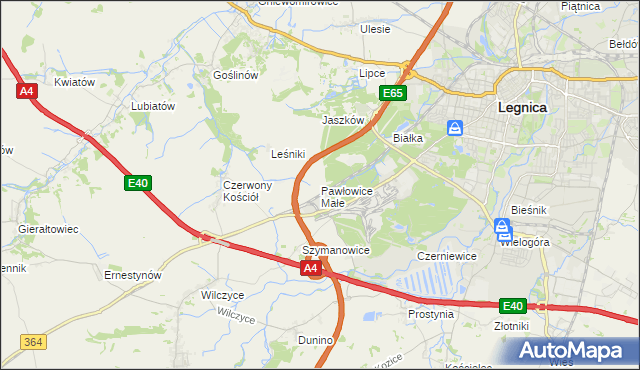 mapa Pawłowice Małe gmina Krotoszyce, Pawłowice Małe gmina Krotoszyce na mapie Targeo