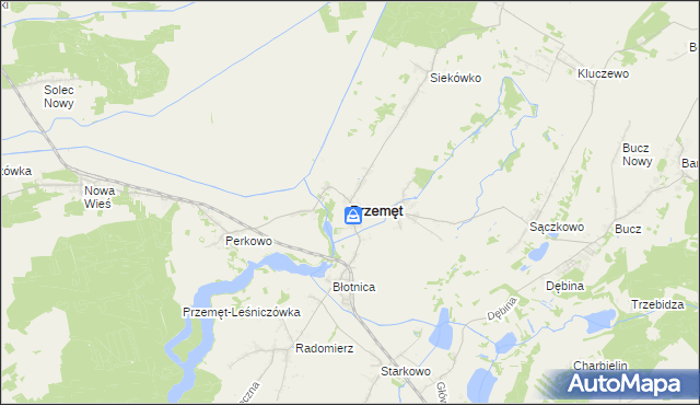 mapa Przemęt, Przemęt na mapie Targeo