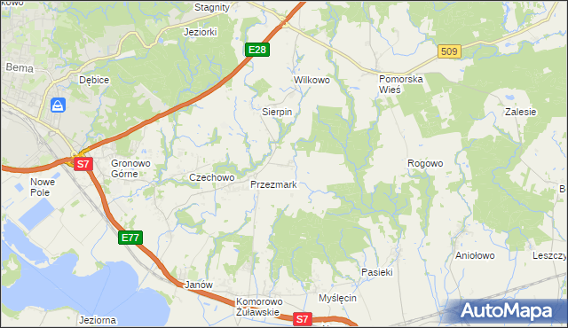 mapa Przezmark-Osiedle, Przezmark-Osiedle na mapie Targeo