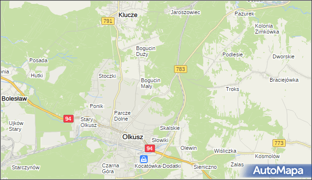 mapa Rabsztyn, Rabsztyn na mapie Targeo