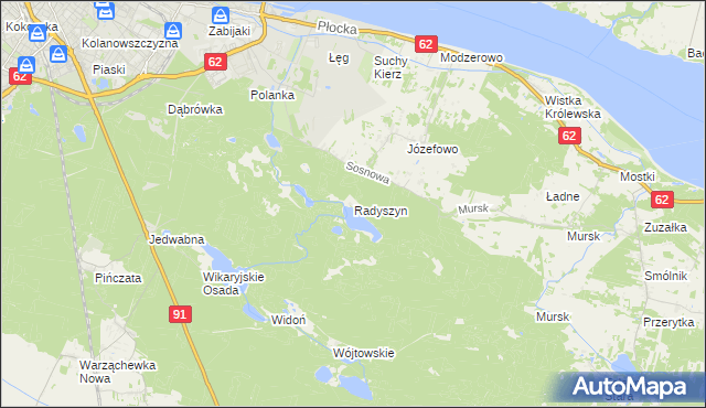 mapa Radyszyn, Radyszyn na mapie Targeo