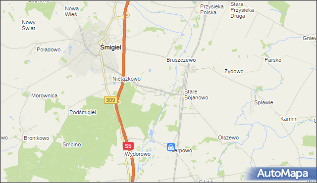 mapa Robaczyn, Robaczyn na mapie Targeo