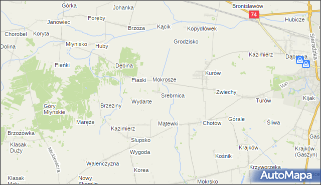 mapa Srebrnica, Srebrnica na mapie Targeo