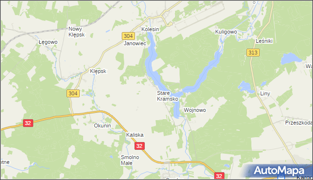 mapa Stare Kramsko, Stare Kramsko na mapie Targeo