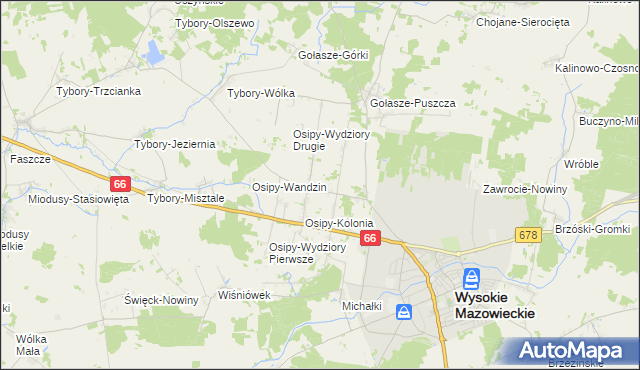 mapa Stare Osipy, Stare Osipy na mapie Targeo