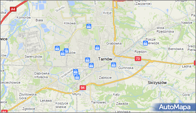 mapa Tarnów, Tarnów na mapie Targeo