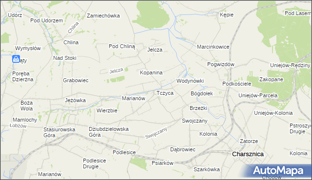 mapa Tczyca, Tczyca na mapie Targeo