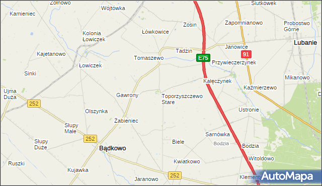 mapa Toporzyszczewo Stare, Toporzyszczewo Stare na mapie Targeo