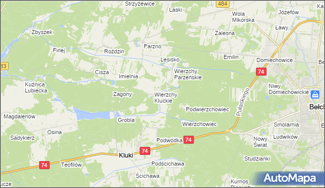 mapa Wierzchy Strzyżewskie, Wierzchy Strzyżewskie na mapie Targeo