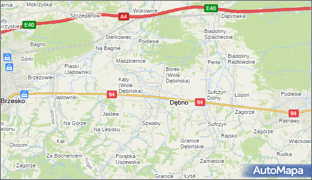 mapa Wola Dębińska, Wola Dębińska na mapie Targeo