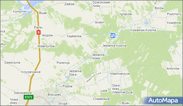 mapa Jedlanka Nowa, Jedlanka Nowa na mapie Targeo
