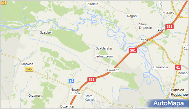 mapa Jednaczewo, Jednaczewo na mapie Targeo