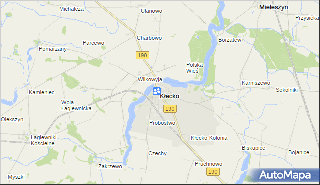 mapa Kłecko, Kłecko na mapie Targeo