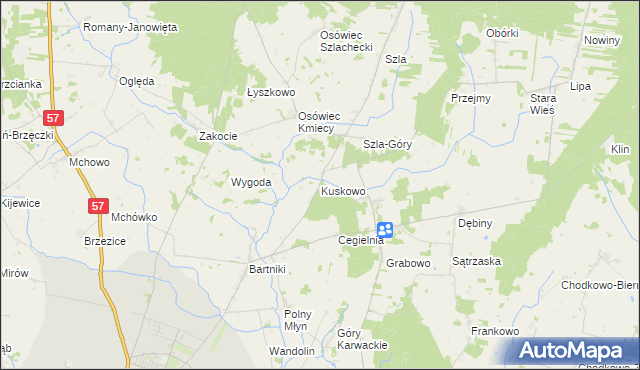 mapa Kuskowo, Kuskowo na mapie Targeo