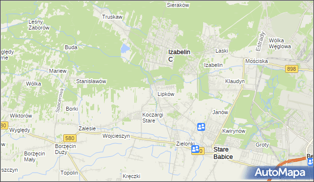 mapa Lipków, Lipków na mapie Targeo