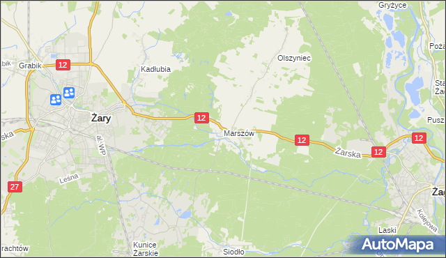 mapa Marszów, Marszów na mapie Targeo