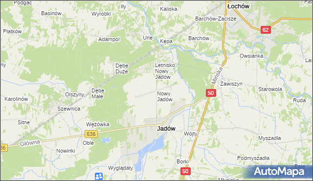 mapa Nowy Jadów, Nowy Jadów na mapie Targeo