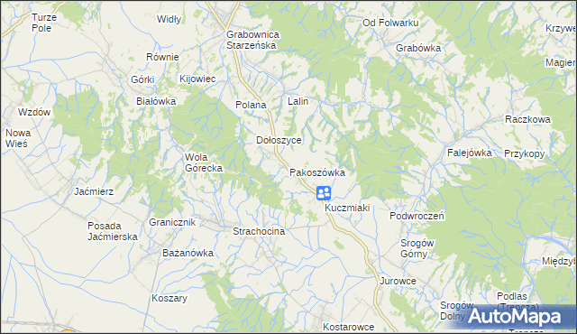 mapa Pakoszówka, Pakoszówka na mapie Targeo