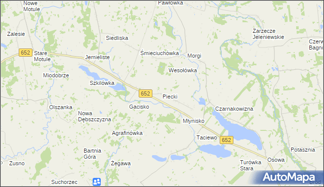 mapa Piecki gmina Filipów, Piecki gmina Filipów na mapie Targeo