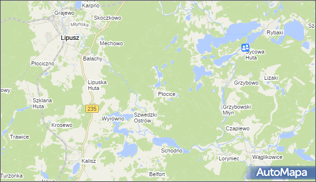 mapa Płocice, Płocice na mapie Targeo