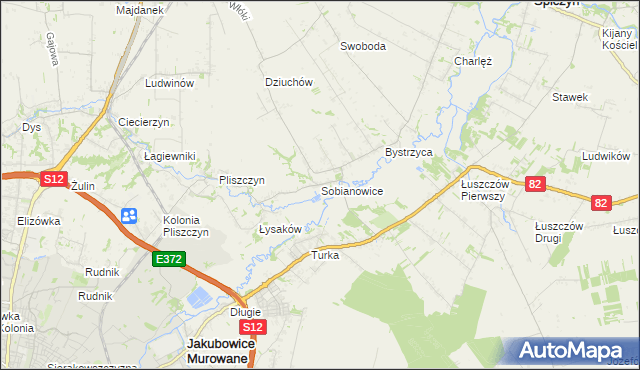 mapa Sobianowice, Sobianowice na mapie Targeo