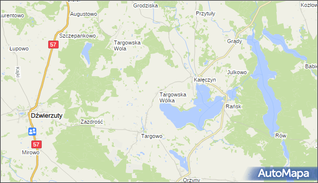 mapa Targowska Wólka, Targowska Wólka na mapie Targeo