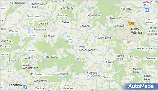 mapa Wola Nieszkowska, Wola Nieszkowska na mapie Targeo