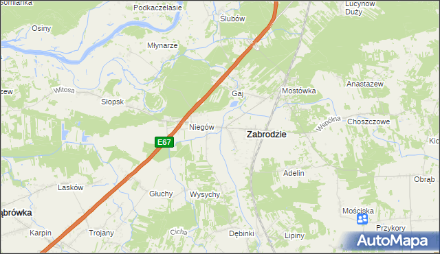 mapa Zazdrość gmina Zabrodzie, Zazdrość gmina Zabrodzie na mapie Targeo