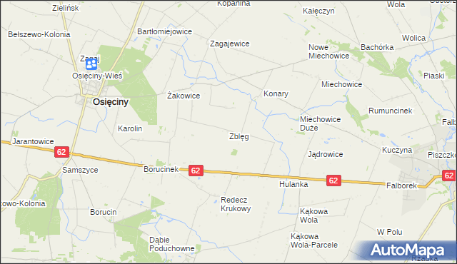 mapa Zblęg, Zblęg na mapie Targeo