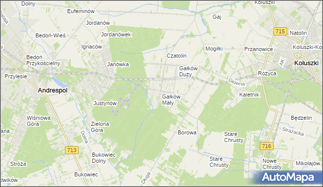 mapa Gałków Mały, Gałków Mały na mapie Targeo