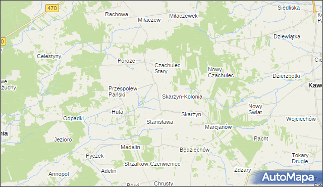 mapa Skarżyn-Kolonia, Skarżyn-Kolonia na mapie Targeo