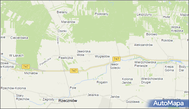 mapa Wyględów, Wyględów na mapie Targeo