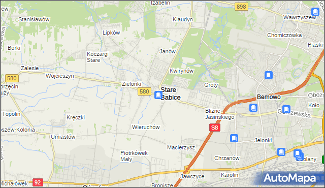 mapa Babice Nowe, Babice Nowe na mapie Targeo