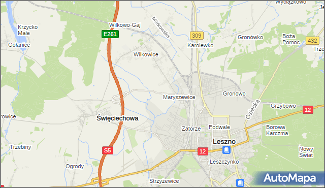 mapa Maryszewice, Maryszewice na mapie Targeo