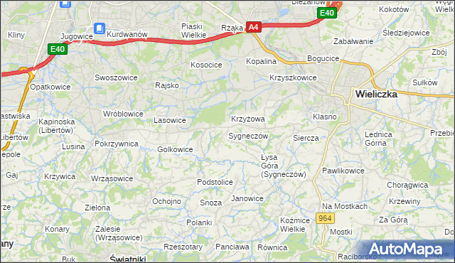 mapa Sygneczów, Sygneczów na mapie Targeo