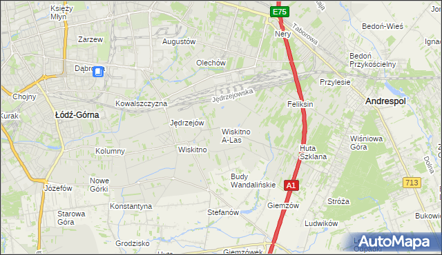 mapa Wiskitno A-Las, Wiskitno A-Las na mapie Targeo