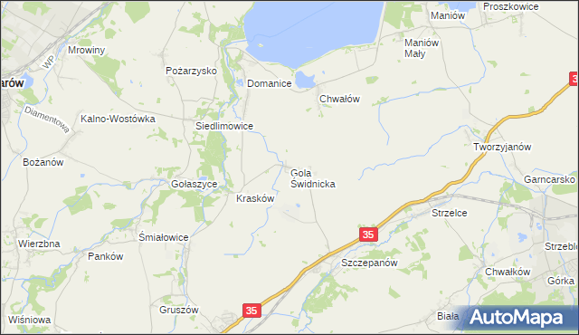 mapa Gola Świdnicka, Gola Świdnicka na mapie Targeo